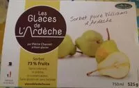 Mängden socker i Sorbet poire Williams d'Ardèche