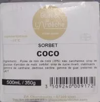 Mängden socker i Sorbet Coco