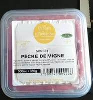 Mängden socker i Sorbet pêche de vigne