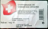 Mängden socker i Chiffonnade de viande des Grisons