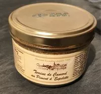 Mängden socker i Terrine de canard au piment d'Espelette