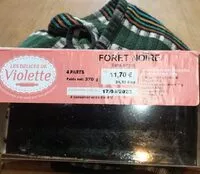 Mängden socker i Foret noire