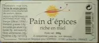 Mängden socker i Pain d'épices