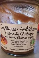 Mängden socker i Crème de châtaignes aux écorces d'orange confites
