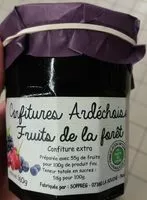 Mängden socker i Confitures ardechoises fruits de la forer