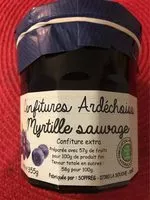 Mängden socker i Confiture myrtille sauvage