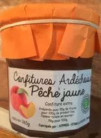 Mängden socker i Confiture ardechoise peche jaune