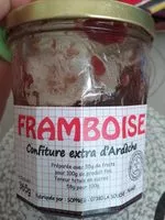 Mängden socker i Framboise confiture extra d'Ardèche