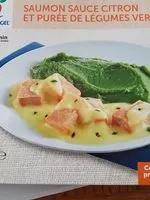 Mängden socker i Saumon sauce citron et purée de légumes verts