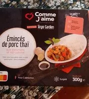 Mängden socker i Émincé de porc thai