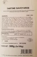 Mängden socker i Tartine savoyarde