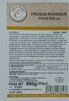 Mängden socker i Croque-monsieur