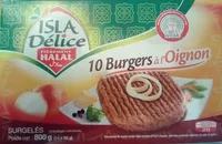 Mängden socker i 10 Burgers a l'oignon surgelés