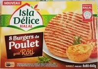 Mängden socker i 8 Burgers de Poulet goût Rôti