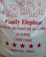 Mängden socker i Brisure de riz parfumé du Cambodge