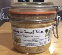 Mängden socker i Foie gras de canard entier