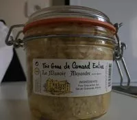 Mängden socker i Foie gras de canard entier