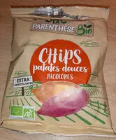 Mängden socker i chips patates douces bicolores