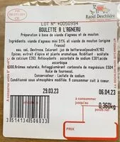 Mängden socker i Boulettes à l’agneau