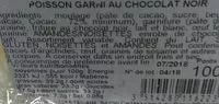 Mängden socker i Poisson garni au chocolat noir castelain