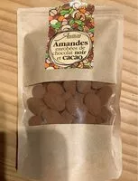 Mängden socker i Amandes enrobées de chocolat noir et cacao