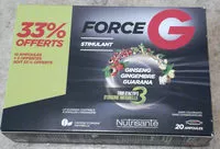 Mängden socker i Nutrisanté - Force G Stimulant - Boîte De 20 Ampoules - 20 Jours