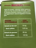 Mängden socker i Nutrisanté Thé Vert Guarana 45 Gélules