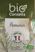 Mängden socker i Infusion Romarin Bio - 20 Sachets - Bio Conseils