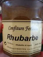 Mängden socker i Confiture de rhubarbe artisanale NORMANDIE GOURMANDE