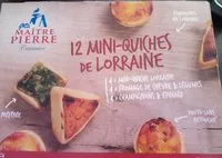 Mängden socker i 12 Mini-Quiches de Lorraine