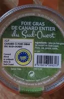 Mängden socker i Foie gras de canard entier du Sud-ouest