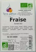 Mängden socker i Fraise sorbet bio