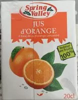 Mängden socker i Jus d'orange 100% Jus