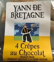 Mängden socker i 4 crêpes au chocolat