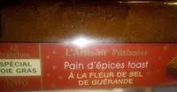 Mängden socker i Pain d'épices toast à la fleur de sel de Guérande