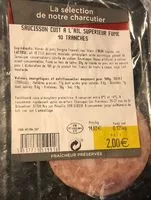 Mängden socker i Saucisson cuit a l'ail superieur fume 10 tranches