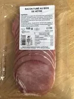Mängden socker i Bacon fumé au bois de hêtre