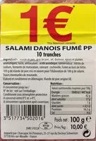 Mängden socker i Salami danois fumé PP