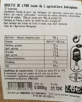 Mängden socker i Rosette de lyon