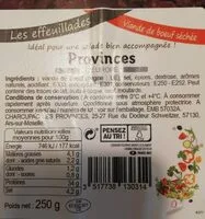 Mängden socker i Effeuillé de bœuf