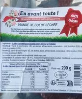 Mängden socker i Viande de boeuf Séchée