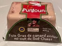 Mängden socker i Foie gras de canard entier mi-cuit