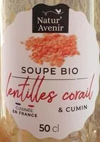 Mängden socker i Soupe bio lentilles corail & cumin