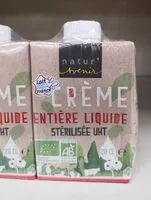 Mängden socker i Crème entière liquide