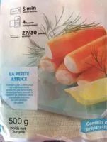 Mängden socker i Batonnets de surimi saveurcrabe