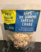 Mängden socker i Râpé de Surimi