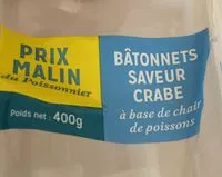 Mängden socker i Batonnets saveur crabe