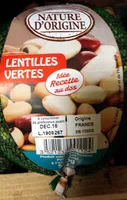 Mängden socker i Lentilles vertes
