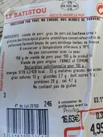 Mängden socker i Saucisson