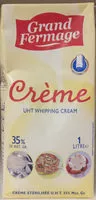 Mängden socker i Crème UHT 35%